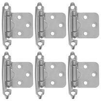 Masteelf  6 Pcs Bisagras Para Gabinetes De Cocina Brushed Nickel Cabinet Hinges Silver