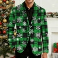 thumbnail image 5 of Gamivast Mens Christmas Blazer Jackets Plus Size Corduroy Graphic Lapel Collar Party Suit Jacket Funny Loose Fitted Lightweight One Button Sport Coat with Pockets, 5 of 6