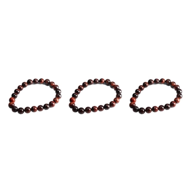 Sonducket Cuentas de piedra natural - de ojo de tigre fácil de usar Cuentas de oración de cómodo única Regalo Ojo de tigre rojo10MM Type1 NO1
