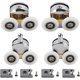 thumbnail image 1 of Shower Door Rollers, 25mm Diameter Home Replacement Sliding Shower Door Rollers, Fits 4-6mm Glass, Bathroom, Replacement Parts, 1 of 5