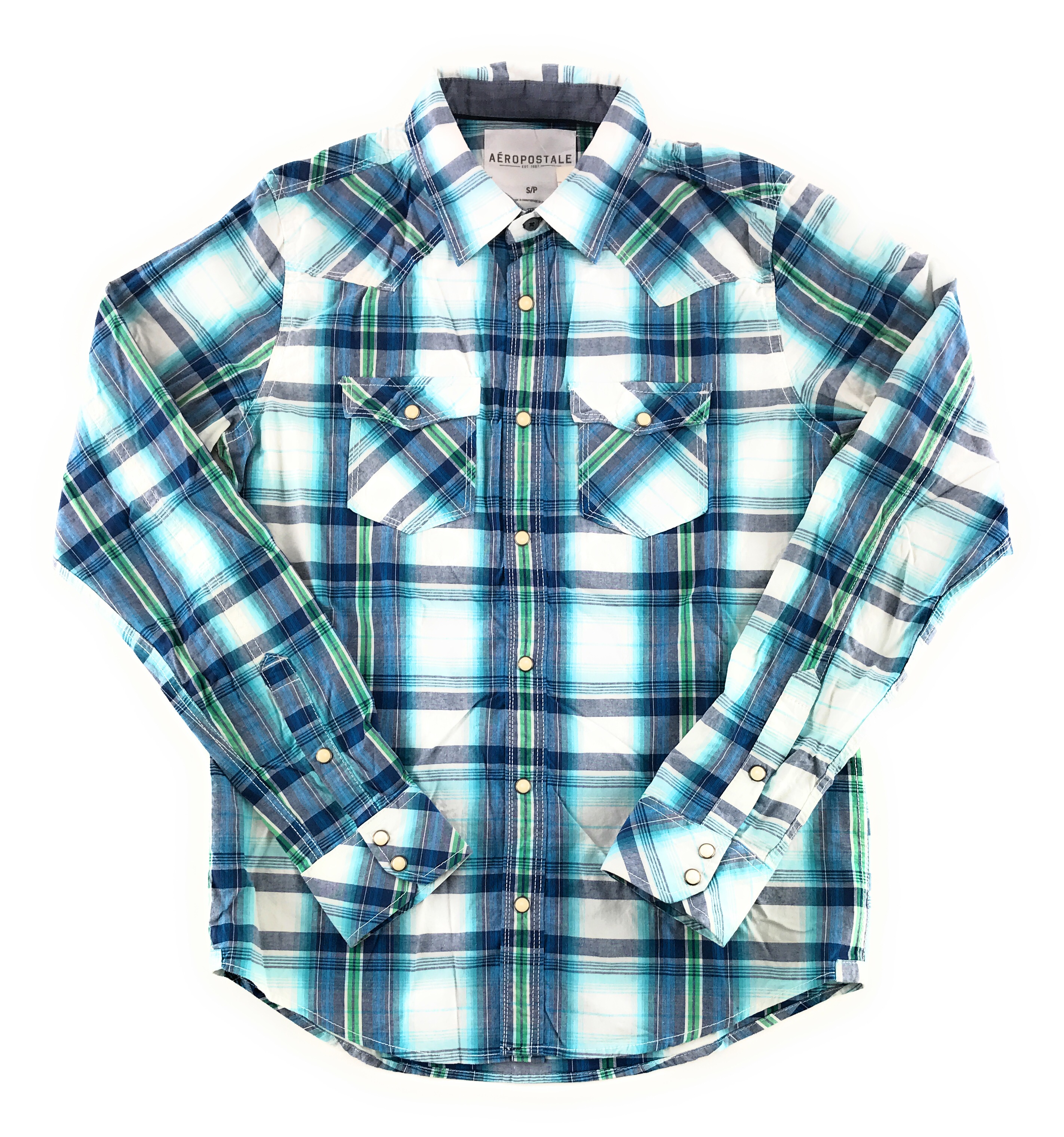 Aeropostale Mens Long Sleeve Western 