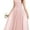BlushingPink, variant on Drtj Kid Teen Girls Bridesmaid Dress A-line Scoop Floor-Length Chiffon Sleeveless Dress