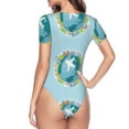thumbnail image 4 of Naloa Dreaming Travel Women's Short-Sleeved Onesie, One-Piece Swimsuit for Parties, dates, clubs - Large, 4 of 9