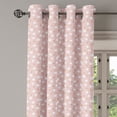thumbnail image 3 of Ambesonne Cartoon Grommet Curtain, Stars and Clouds Pattern, 50" x 54", Sepia White Blush, 3 of 6