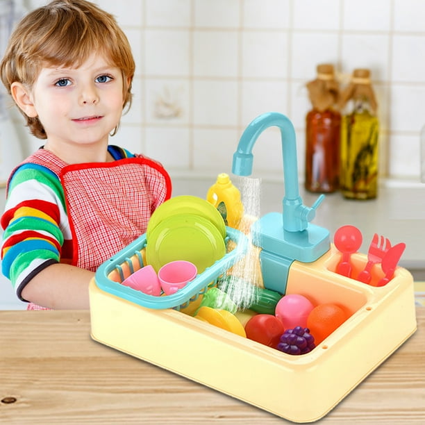 Black Friday Deals 2022 TIMIFIS Toys Kitchen Set For Kids 19PCS Kitchen Sink Toys with Running Water Educational Gifts for Girls Boys Kids Christmas