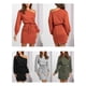 thumbnail image 4 of Vestido, Vestido de mujer de manga larga con cintura elástica vestido casual de otoño Tomshoo Negro/Grande, 4 of 7