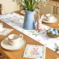 thumbnail image 4 of Spring Table Runner, Easter Eggs Bunny Blue Pink Green Plaid Polka Dots Cotton Linen Kitchen Table Decoration Washable Dining Tabletop Runners for Home Party Decor 13x48 Inches, 4 of 9