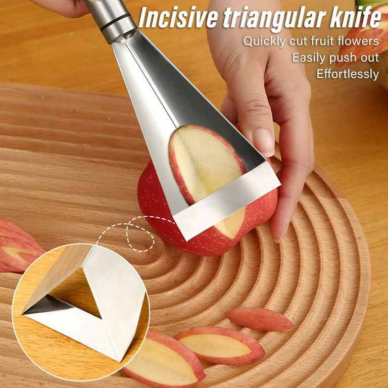 Stainless Steel Fruit Carving Knife Triangular Shape Vegetable