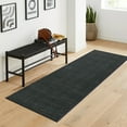 thumbnail image 2 of Hasoo Modern Solid Runner Washable 2' x 6' Throw Rug for Hallway Enterway Neutral Indoor Black Carpet, 2 of 6