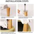 thumbnail image 4 of Wooden Furniture Legs Set Of 4 Height Wood Sofa Legs Solid Wood Tapered M8 Replacement Furniture Feet Wood Color For Couch Sofa Cabinet Ottoman (strai, 4 of 5