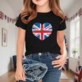 thumbnail image 4 of Lovzfmll T-Shirts for Boys & Girls, UK Flag Print Short Sleeve Tee, Casual Loose Fit Pullover Graphic Tees for Teen 13-14 Years, 4 of 9