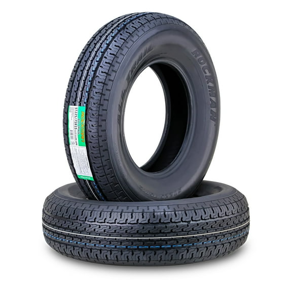 ROCKMAN Trailer Tire ST225/75R15 10-Ply Load Range E 117M Steel Belted Radial 11168, Set2