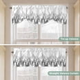 thumbnail image 3 of Tie Up Valance for Windows Pine Tree Curtains Valances Rod Pocket Valance Window Treatments Nature Foggy Forest Grey Ombre Balloon Curtains for Kitchen Living Room Bedroom Bathroom Decor 42x12 Inch, 3 of 9