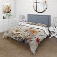 thumbnail image 1 of Designart "Bohemian Earthly Floral composition II" Abstract Bedding Covert Set - Abstract Boho White Bohemian Bed Set With 2 Shams, 1 of 6