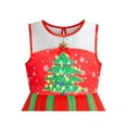 thumbnail image 5 of Girls Dress Christmas Tree New Year Holiday Party Dress 7 Years, 5 of 6