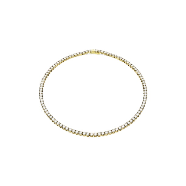 Collar Swarovski Matrix Tennis con cristales transparentes en tono dorado