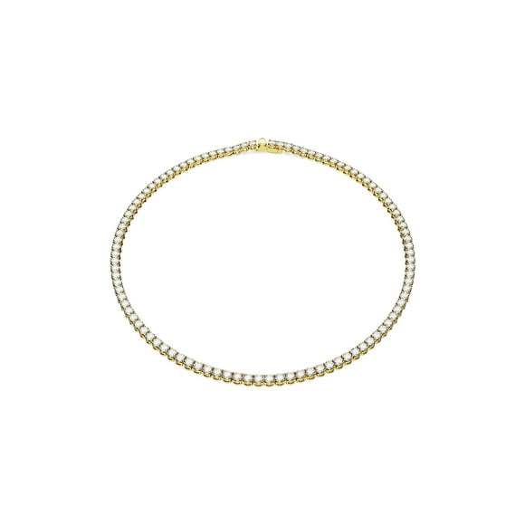Collar Swarovski Matrix Tennis con cristales transparentes en tono dorado