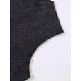 thumbnail image 4 of Black Vintage Wash Sleeveless Tank Top - Oversized Retro Crew Neck Graphic Tee For Men, 4 of 5