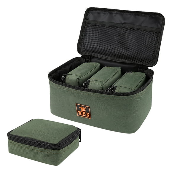 Fishing Tackle Bag with 4 Small Pouches Fishing Reel Lure Storage Bag Pouch Fishing Tackle Organizer Bag