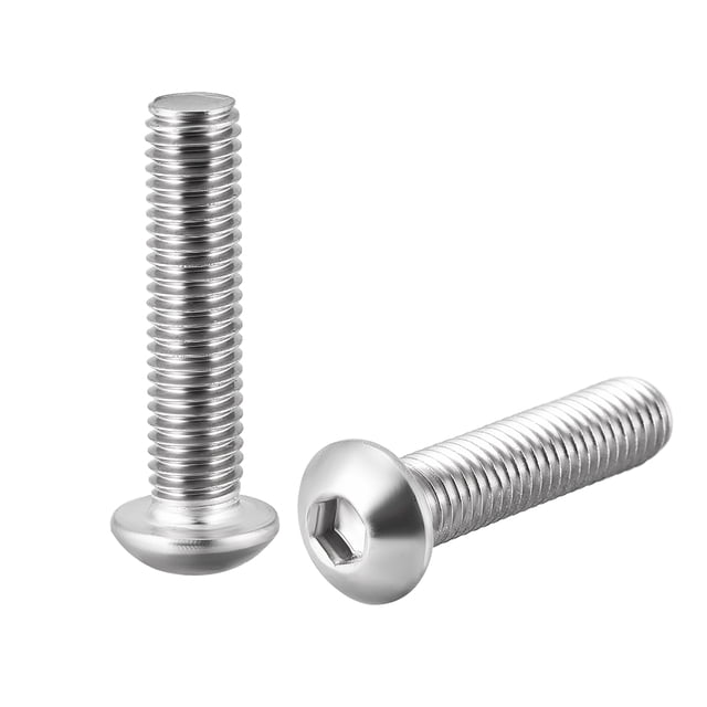 Unique Bargains M8x35mm Vis de Machine Hexagonale Tête Ronde Vis en Acier Inoxydable 304 Boulons 5 Pcs