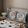 thumbnail image 6 of AuroraX Decorative Throw Pillow Covers Blue Soft 18x18 Inch Pillow Covers Bohemian Skin-Friendly Indoor European Jacquard Cushion Cover Room,Livingroom Decor, 6 of 6