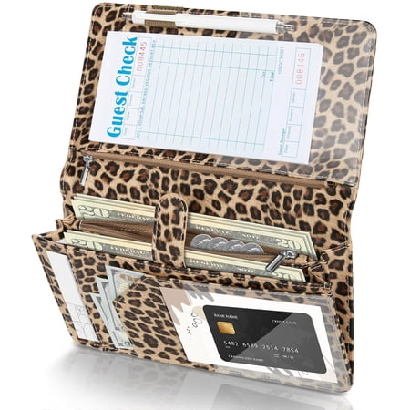 Forvencer Server Book High Volume, Expandable Server Book with 2 Zipper