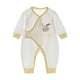 thumbnail image 3 of Gibobby Pañalero de algodón Onesie de verano para recién nacidos, ropa de sin hueso para hombres y mujeres, ropa de escalada de manga larga para bebés, ropa Ha(Verde, 0-1 Meses ), 3 of 4