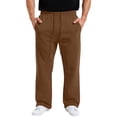 thumbnail image 2 of GrmtClth Mens Sweatpants Baggy Wide Leg Open Bottom Design Joggers Multi Side Pockets for Lounge Athletic Wear Coffee M, 2 of 4