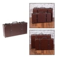 thumbnail image 3 of Leatner Suitcase Old Style Decorative Travel Home Decor Packaging brown, 3 of 10