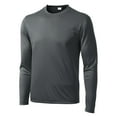 thumbnail image 5 of Yellow Rooster Men's Tall Long Sleeve PosiCharge Competitor Tee Iron Grey XLT, 5 of 6