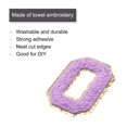 thumbnail image 3 of Uxcell Chenille Letter Patches Iron on Letter Patches Purple Alphabet O 3in Height for Clothing Pack of 4, 3 of 5