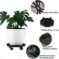thumbnail image 4 of 5 Packs Large Plant Caddy with PU Wheels 12" Rolling Plant Stands Heavy-duty Plastic Plant Roller Base Pot Movers Plant Saucers on Wheels Indoor Outdoor Plant Dolly with Casters Planter Tray Coaster, 4 of 15