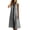 Gray, variant on Eawtki Women's V Neck Sleeveless Midi Dress Contrast Ruffle Trim Loose Fit Casual Linen Blend Summer Dress