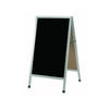 AARCO A-Frame Sidewalk Board Features a Black Melamine Markerboard and Clear Satin Anodized Aluminum Frame - 42"Hx24"W