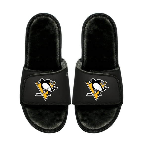 Youth ISlide  Pittsburgh Penguins Logo Fur Slide Sandals