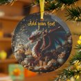 thumbnail image 3 of blue Dragon with gold Christmas Glass Ornaments New Year, 3 of 4