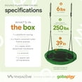 thumbnail image 2 of Open Box gobaplay Round Tree Swing, 39" Platform Saucer, Swingset Frame Not Included, 2 of 10
