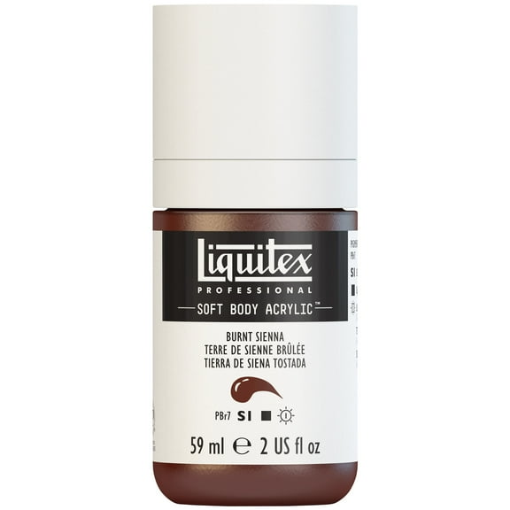 Liquitex Professional Soft Body Acrylic Color, 2 oz., Burnt Sienna