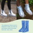 thumbnail image 6 of Uxcell Waterproof Shoes Cover Reusable Non Slip Rain High Top Overshoes with Zipper, Blue (S), 6 of 6