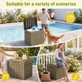 thumbnail image 5 of Homall 31 Gallon Outdoor Deck Box In Resin with Seat, Light Coffee, 5 of 7