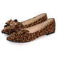 thumbnail image 4 of Zapatos planos TN TANGNEST, a la moda para mujer, con lazo, leopardo, marrón, 4 of 7