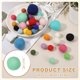 thumbnail image 2 of Uxcell 20 Pcs Bolas de Fieltro de Lana, Pompones de 1.2 Pulgadas para Manualidades, Decoración de Bricolaje, Verde Claro, 2 of 6
