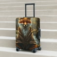 thumbnail image 4 of Cauagu Streamside Meditating Fox Print Travel Luggage Cover,Travel Dust-proof Suitcase Cover Softside Suitcase Protector for 18-32inch,Not Included Suitcase, 4 of 8