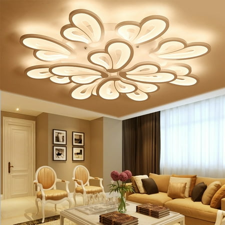 Acrylic Led Light Ceiling Lamp Chandelier For Living Room Restaurant 24w 36w 54w 72w 102w Color Warm Specification 5 Heads Size 70x70x8cm Canada Acrylic Led Light Ceiling Lamp, Chandelier Light Specification