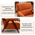 thumbnail image 6 of WRXELAN Accent Chair Mid Century Modern Living Room Chairs with Thick Cushion Comfy Upholstered Armchair Cozy Small Side Chairs for Reading Room -Orange 1pcs, 6 of 7
