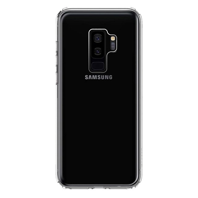 MUNDAZE Samsung Galaxy S9 Plus Shockproof Clear Hybrid Protective Phone Case Hard Soft Double Layer Cover