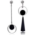 thumbnail image 1 of Pendientes colgantes de acrílico negro llamativos de Corea, 1 of 4