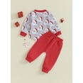 thumbnail image 5 of Elippeo 0-3Y Toddler Boy Christmas Clothes Set 6M 12M 18M 24M 3Y Cartoon Santa Long Sleeve Sweatshirt Tops Pants Autumn Outfits, 5 of 10