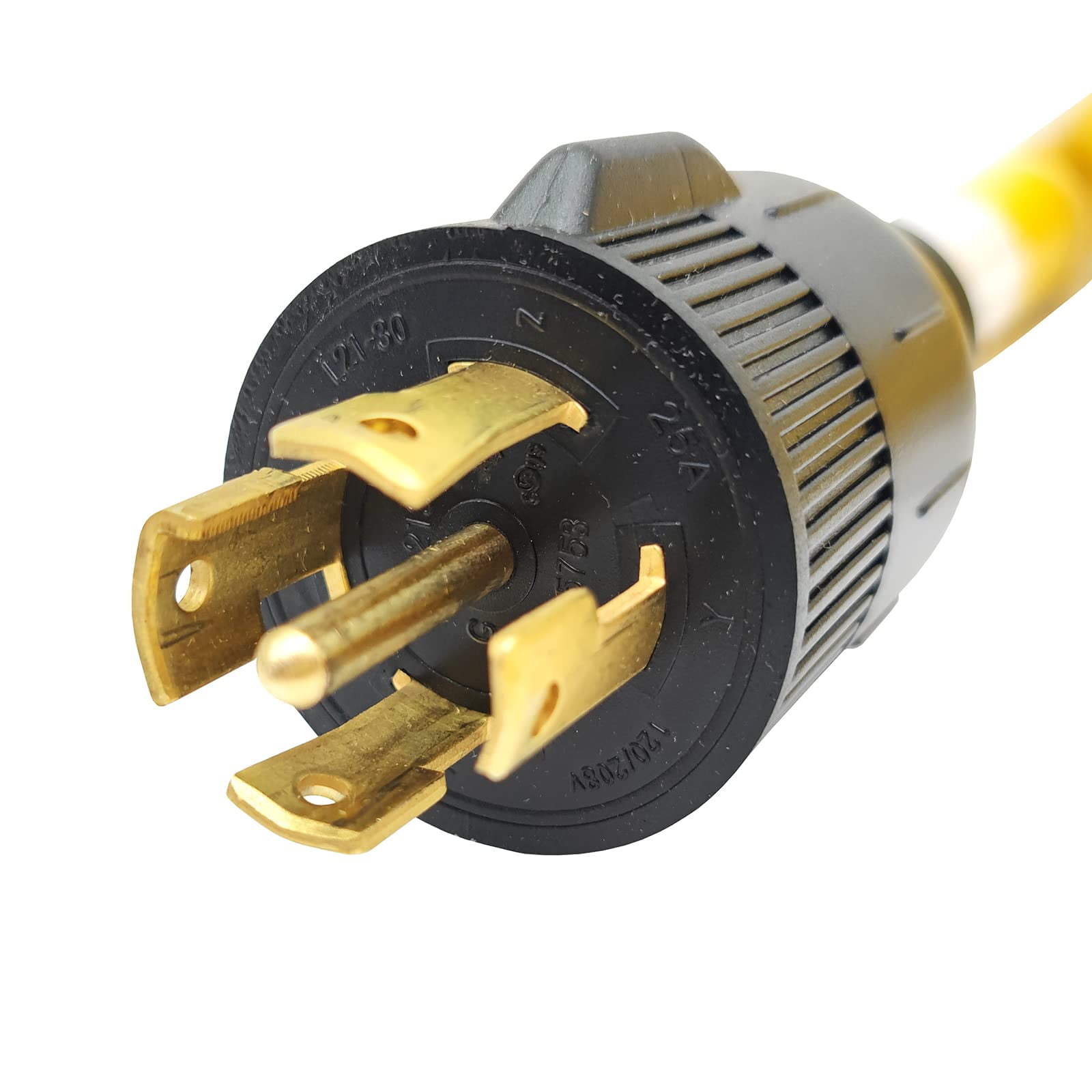 Parkworld 63654 NEMA L21-30 Extension Cord with SJTW (5) 10AWG, UL Listed (25FT)