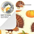thumbnail image 5 of Turkey Pumpkin Pattern Print Dish Drying Mat Large Thanksgiving Fast Absorbent Tableware Pad Baby Bottle Drainer Mats Heat Resistant for Kitchen Sink Counter Decor - in, 5 of 7
